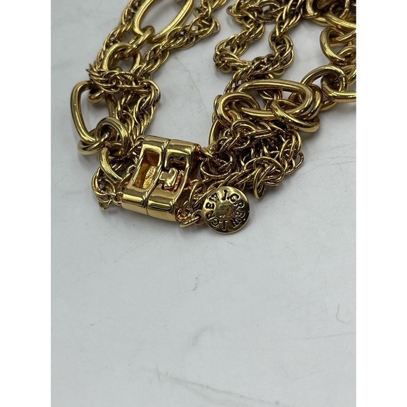 J. Crew Gold Tone Triple Strand Topaz Teardrop Glass White‎ Faux Pearl Necklace - Picture 12 of 12